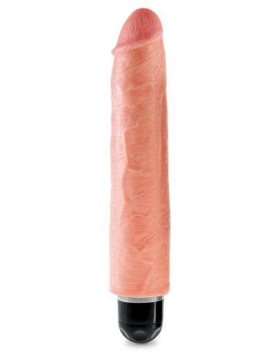 Телесный вибратор-реалистик 10  Vibrating Stiffy - 30,5 см.