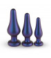 Набор из 3 фиолетовых анальных пробок Comets Butt Plug Set