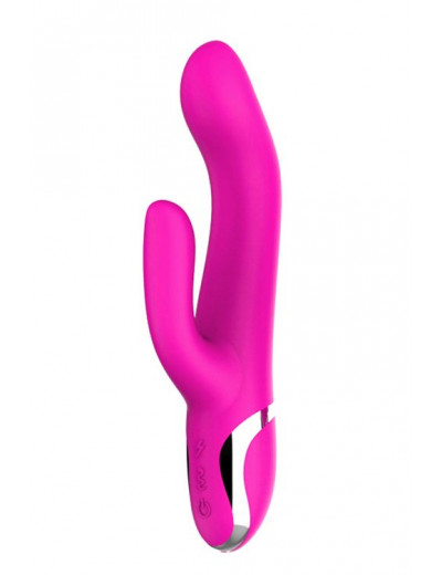 Розовый вибратор-кролик NAGHI NO.43 RECHARGEABLE DUO VIBRATOR - 23 см.