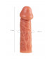 Телесная насадка на фаллос с фиксацией мошонки EXTREME SLEEVE - 15,6 см.