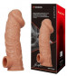 Телесная насадка на фаллос с фиксацией мошонки EXTREME SLEEVE - 15,6 см.