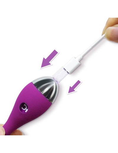Фиолетовый вибромассажер G-Spot Evelyn - 15,1 см.