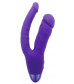 Фиолетовый двойной вибратор INDULGENCE Rechargeable Insatiable Desire - 21 см.