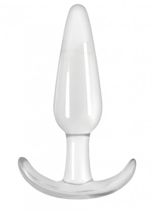 Прозрачная анальная пробка прозрачная Jelly Rancher T-Plug Smooth - 11 см.