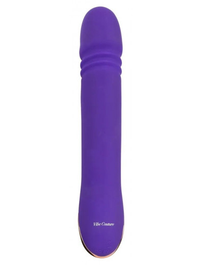 Фиолетовый вибратор-кролик Stoss Stange - 23 см.