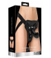 Черный страпон Adjustable 6 Strap-on - 17 см.