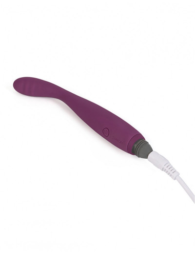 Фиолетовый вибратор Cici Violet с гнущейся головкой - 18,2 см.