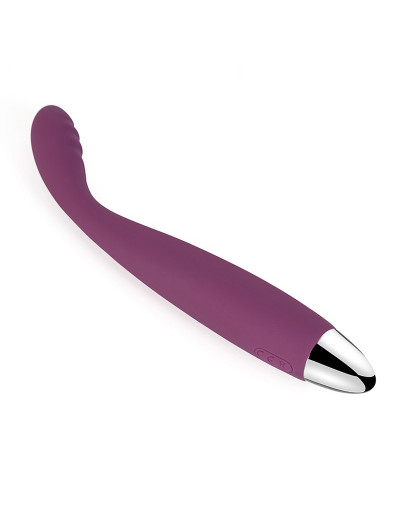 Фиолетовый вибратор Cici Violet с гнущейся головкой - 18,2 см.