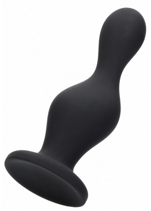 Черная анальная пробка Wave Butt Plug - 11,3 см.