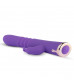 Фиолетовый вибратор-кролик The Queen Thrusting Vibrator - 29 см.
