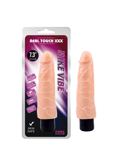 Телесный вибратор-реалистик Mike Vibe - 21,5 см.