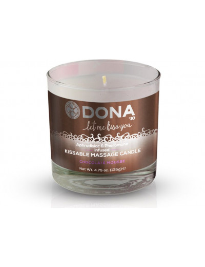 Массажная свеча DONA Chocolate Mousse с ароматом шоколадного мусса - 135 гр.