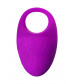 Фиолетовое перезаряжаемое виброкольцо с ресничками JOS  RICO