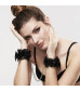 Черные наручники FROU FROU с цепочкой