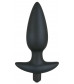 Чёрная анальная вибровтулка Black Velvet с 5 скоростями - 17 см.