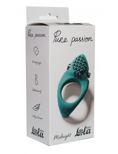 Зеленое эрекционное виброкольцо Pure Passion Midnight