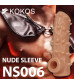 Телесная насадка с шипами и открытой головкой Nude Sleeve M - 12 см.