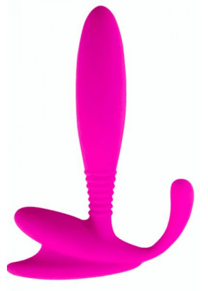 Розовый стимулятор простаты Beginner P-Spot Massager - 12 см.