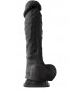 Чёрный фаллоимитатор на присоске ColourSoft  8  Soft Dildo - 23,5 см.