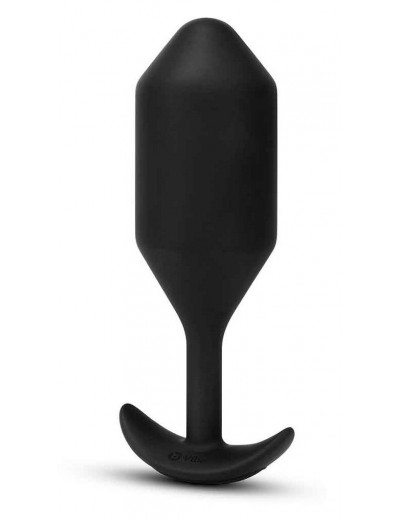 Черная вибропробка для ношения Vibrating Snug Plug 5 - 16,5 см.