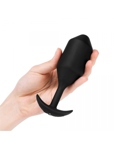 Черная вибропробка для ношения Vibrating Snug Plug 5 - 16,5 см.