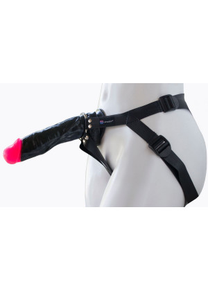 Страпон Harness Realistic с розовой головкой - 20,5 см.