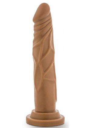 Кофейный фаллоимитатор без мошонки Dr. Skin Realistic Cock Basic 7.5 - 19 см.