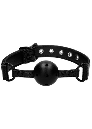 Черный кляп-шарик Breathable Luxury Ball Gag