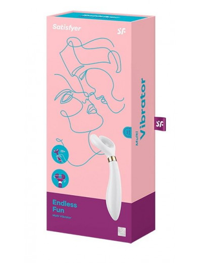 Белый вибромассажер для пар Satisfyer Endless Fun