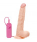 Телесный вибромассажёр на присоске G-GIRL STYLE 9INCH VIBRATING DONG - 22,9 см.