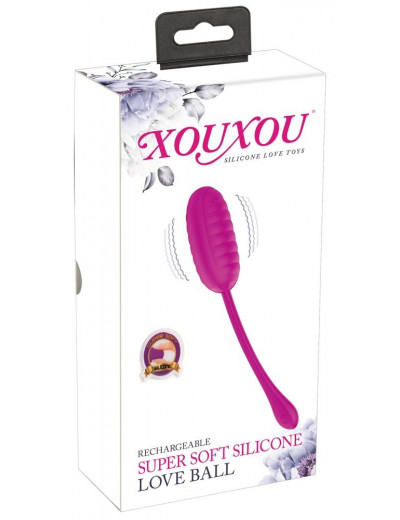 Лиловое виброяйцо Super Soft Silicone Love Ball