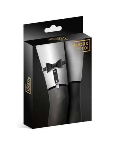 Подвязка с черным бантиком GARTER WITH BOW