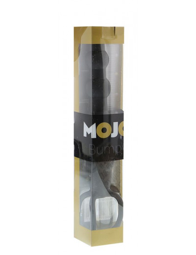 Черная ёлочка-насадка для двойного проникновения Mojo Bumpy - 15 см.