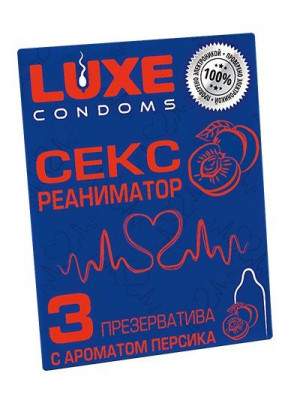Презервативы с ароматом персика  Сексреаниматор  - 3 шт.