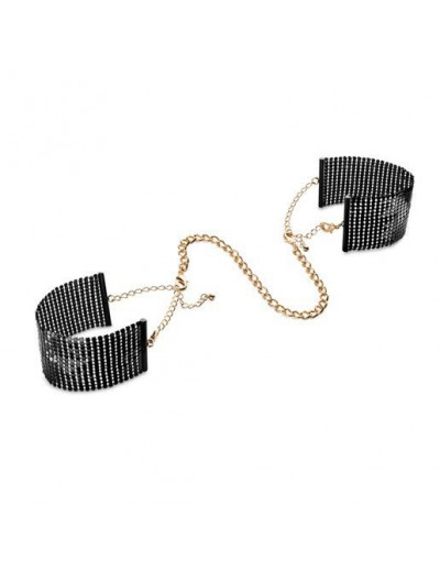Чёрные дизайнерские наручники Desir Metallique Handcuffs Bijoux
