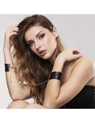 Чёрные дизайнерские наручники Desir Metallique Handcuffs Bijoux