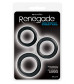 Набор из 3 чёрных эрекционных колец Renegade Diversity Rings Black