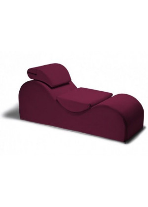 Бордовое вельветовое кресло для любви Liberator Esse Sex Chair