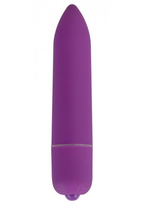 Фиолетовая удлинённая вибропуля Power Bullet Purple - 8,3 см.