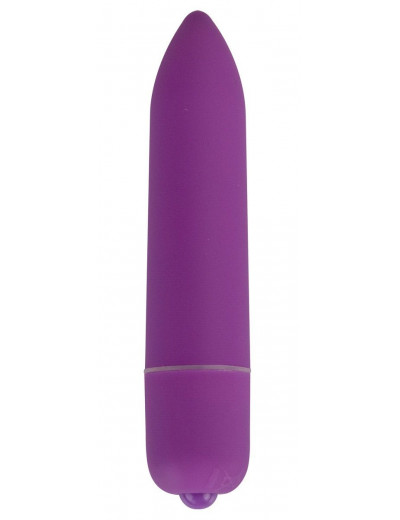 Фиолетовая удлинённая вибропуля Power Bullet Purple - 8,3 см.