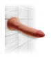 Кофейный фаллоимитатор на присоске 7  Triple Density Cock - 21 см.