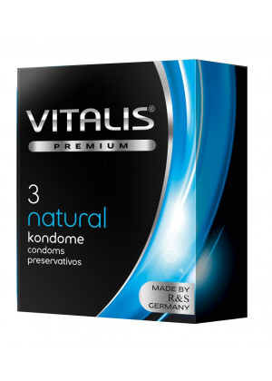 Классические презервативы VITALIS PREMIUM natural - 3 шт.