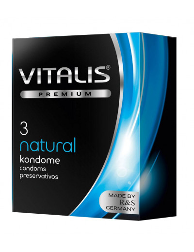 Классические презервативы VITALIS PREMIUM natural - 3 шт.