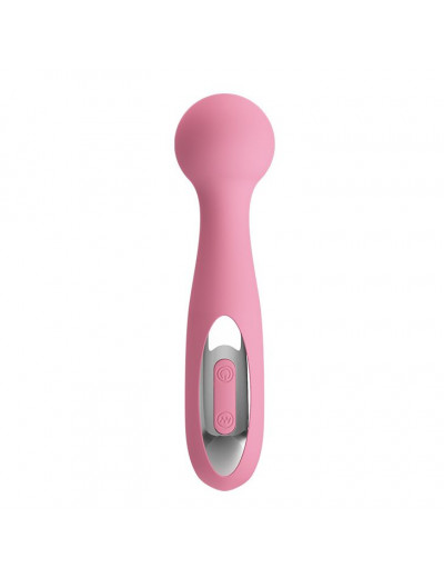 Нежно-розовый жезловый вибростимулятор Corina