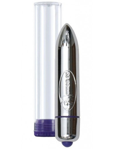 Серебристая вибропулька RO-80MM 7-SPEED CHROME - 7,9 см.