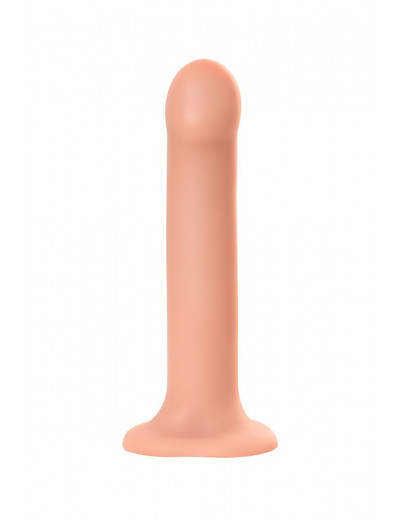 Телесный фаллос на присоске Silicone Bendable Dildo L - 19 см.