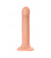 Телесный фаллос на присоске Silicone Bendable Dildo L - 19 см.