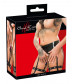 Черная сбруя на бедра с зажимами для половых губ Suspender Belt with Clamps