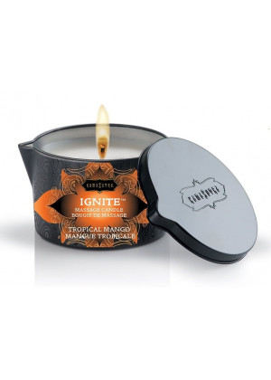 Массажная свеча Ignite Tropical Mango с ароматом манго - 170 гр.