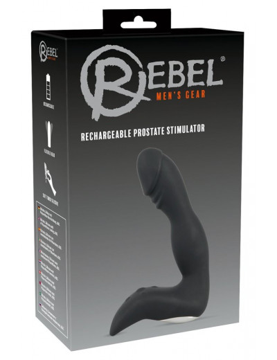 Черный перезаряжаемый вибростимулятор простаты Rechargeable Prostate Stimulator